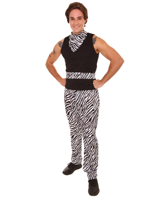 大人メンズ 80s JCO-080 ロックスター コスチューム ブラック&ホワイトのコスプレ衣装