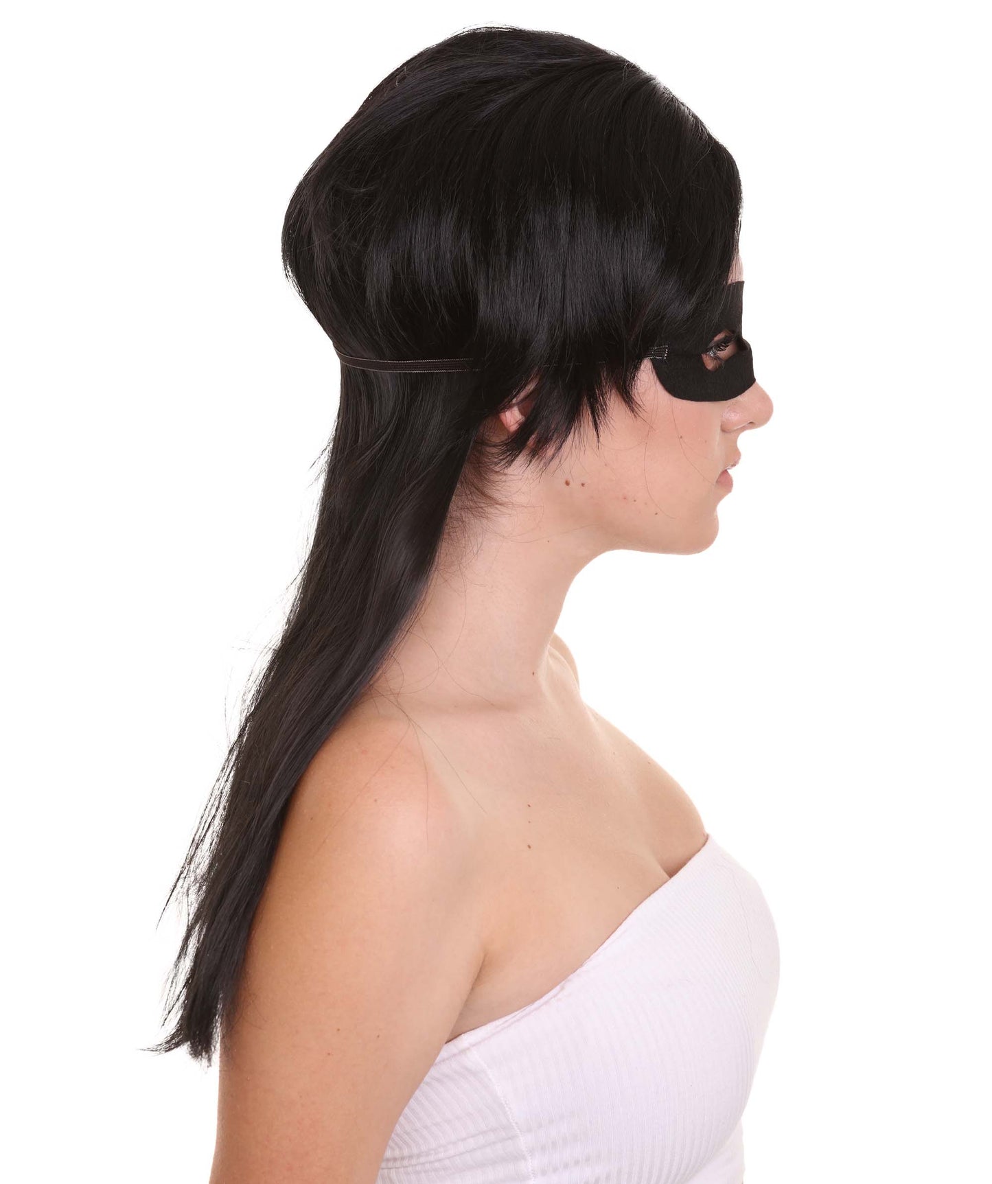 コスプレウィッグ インクレディブル2 Violet Parr H-3639 ウィッグとマスクセット TV/映画ウィッグ プレミアム 通気性の良い キャップレスキャップ