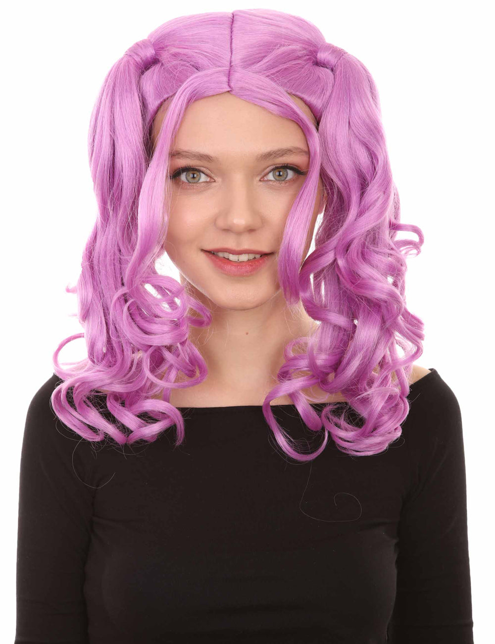 Wigs2you ハロウィン パーティー プレミアム レディース H-750 ドリー ピグテール ウィッグ Lt パープル カラー