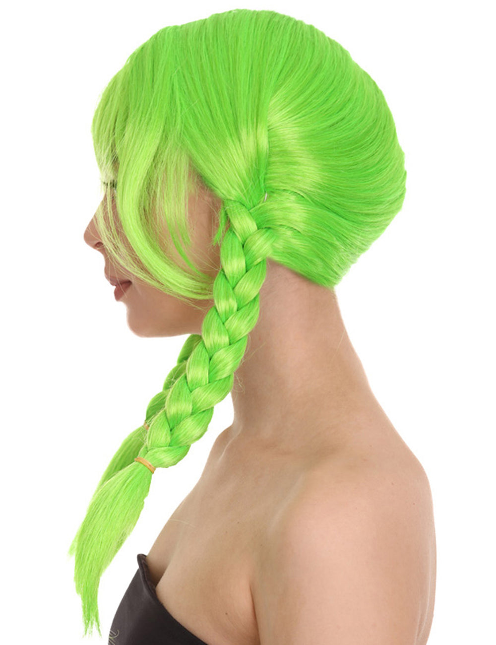 Wigs2you ハロウィンパーティープレミアムレディース H-1636 着用が簡単 とても快適 ピッピ ダークグリーン