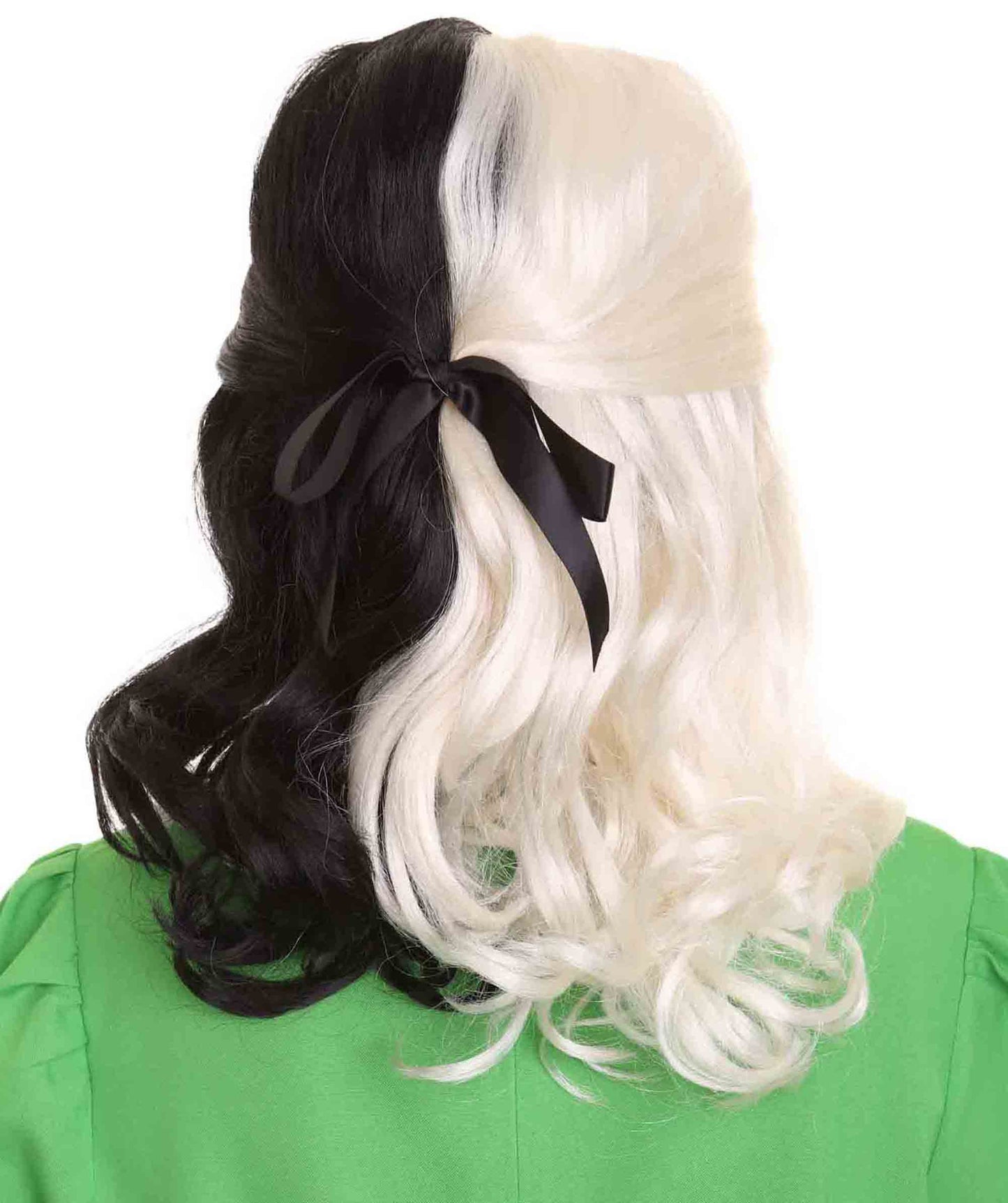 ハロウィンパーティープレミアム レディース H-5258 コントラスティングツートーンクルーエルアンドイーヴィルウィッグ