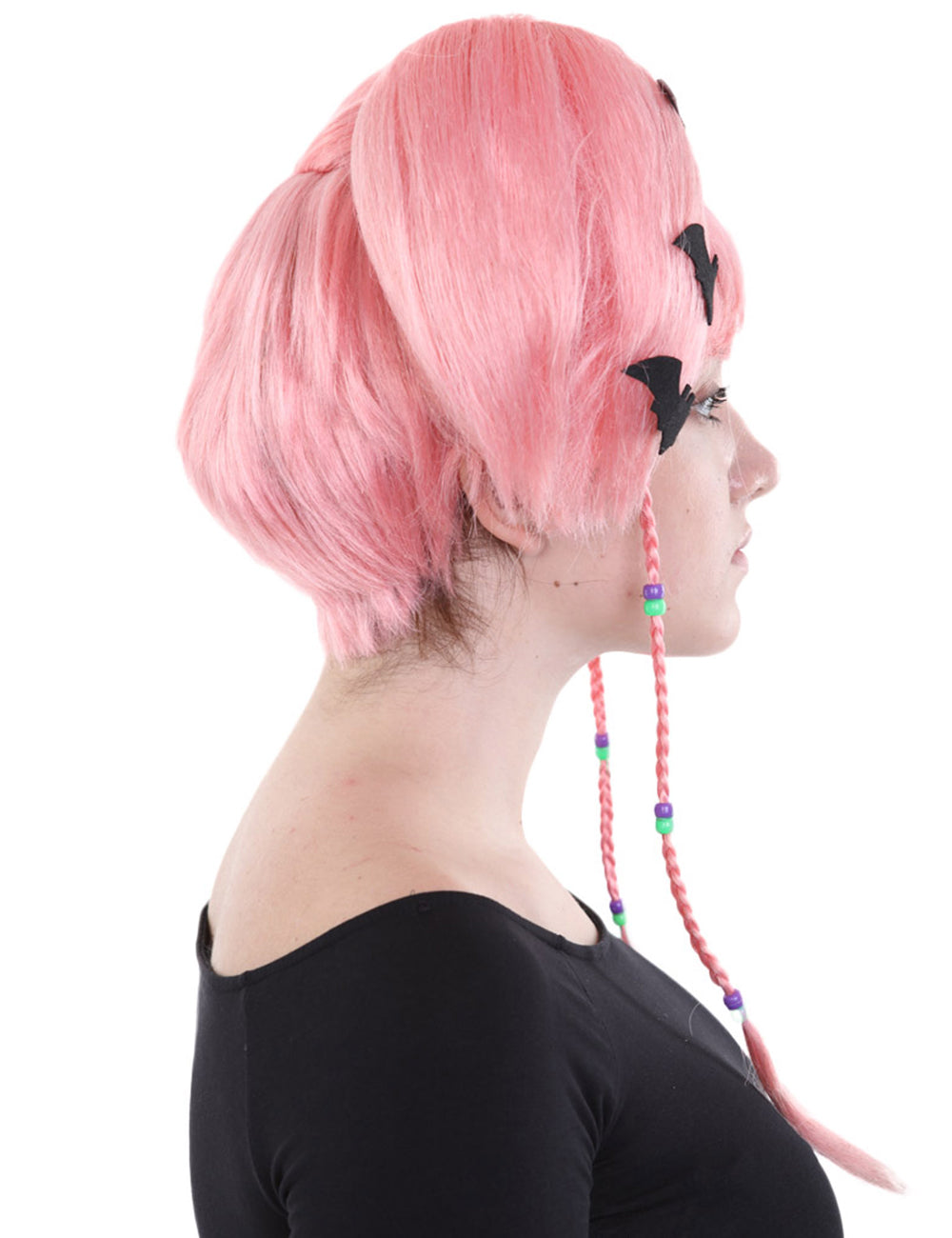 Wigs2you ハロウィンパーティープレミアム レディース H-715 バットエンジェルウィッグ コーラルカラー
