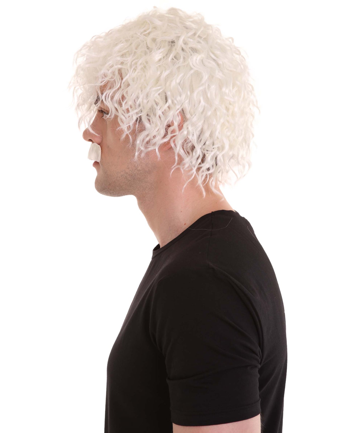 Wigs2you H-2413 アルバート・アインシュタイン メンズウィッグ&口ひげ 歴史的ハロウィンウィッグ プレミアム通気性キャップレスキャップ