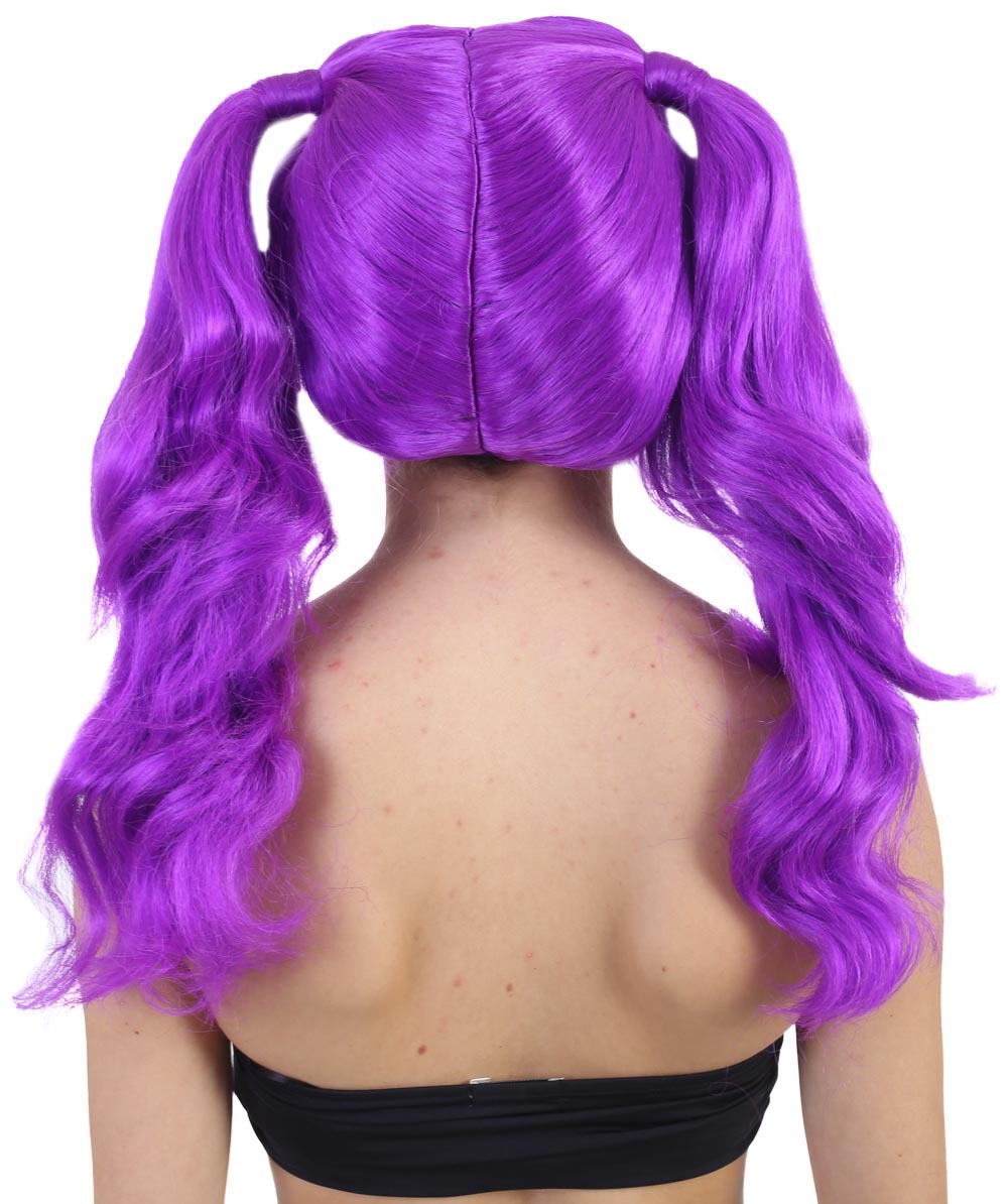 Wigs2you ハロウィンパーティー プレミアム レディース H-751 ドリー ピグテール ウィッグ ネオンパープル色