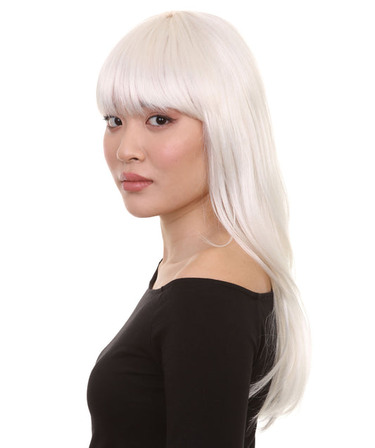 Wigs2you ハロウィンパーティープレミアムレディース H-1056 とても快適なグラマーグリーンウィッグ ホワイトカラー