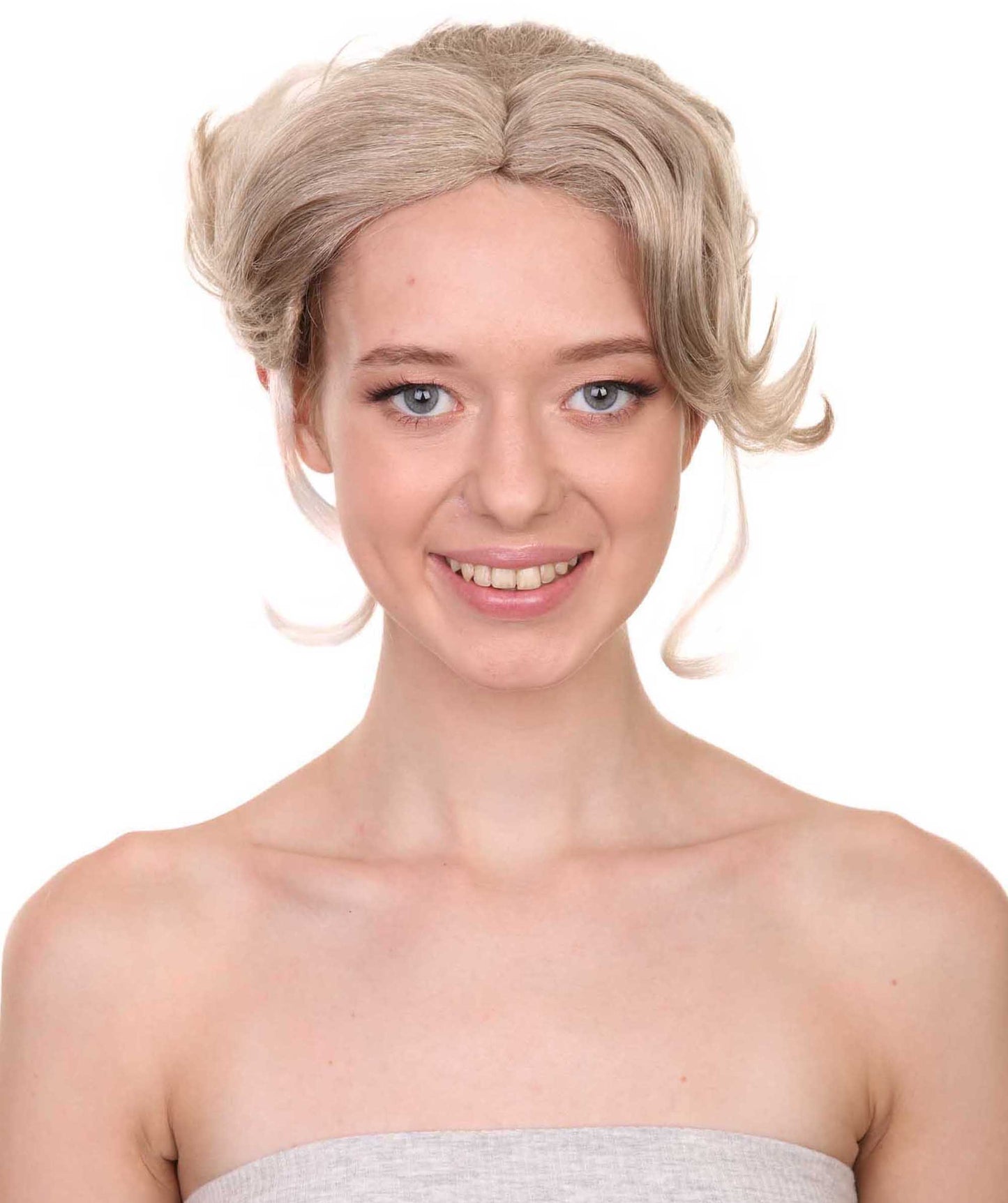 プレミアムハロウィンパーティー 女性 H-5405 ショートアップドバン アマゾンの森の野生動物医ウィッグ ブロンド