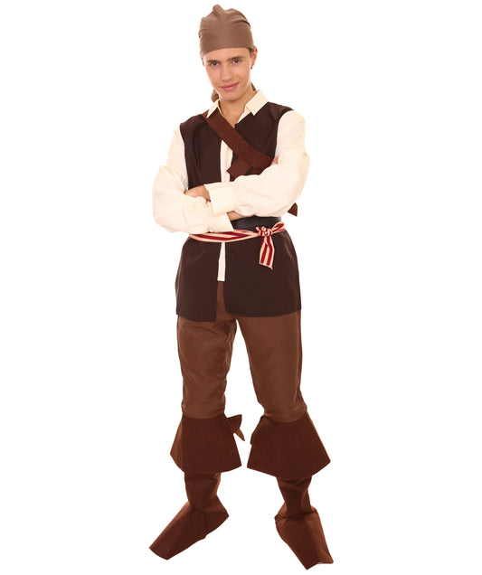 男性用 JCP-072 キャプテン ジャック パイレートコスチューム ブラウン コスプレ衣装