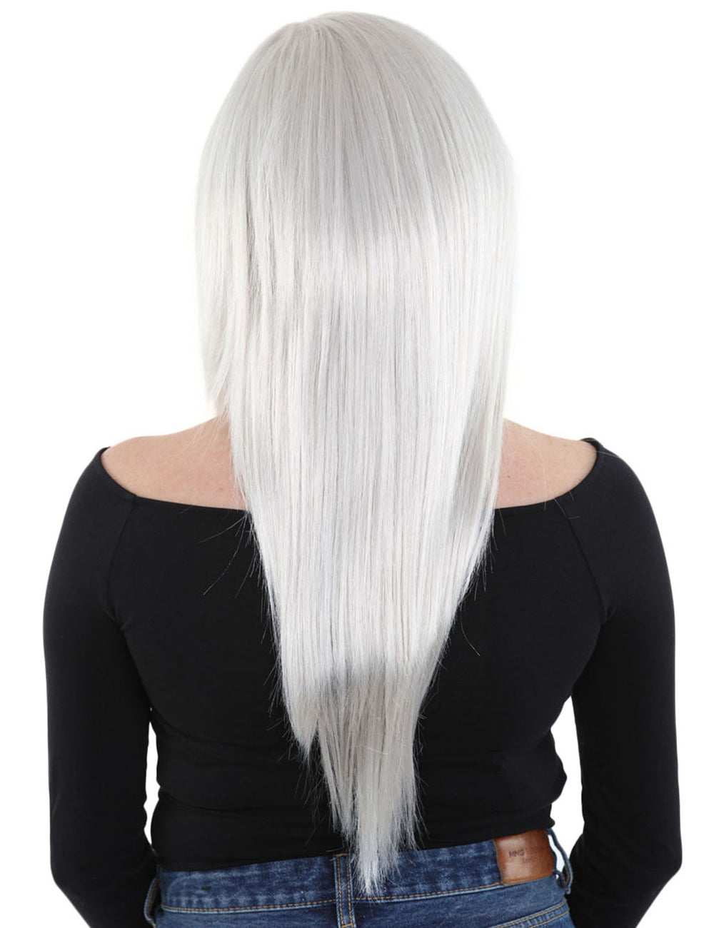 Wigs2you ハロウィンパーティープレミアム レディース H-671 ロング グレー ウィッグ