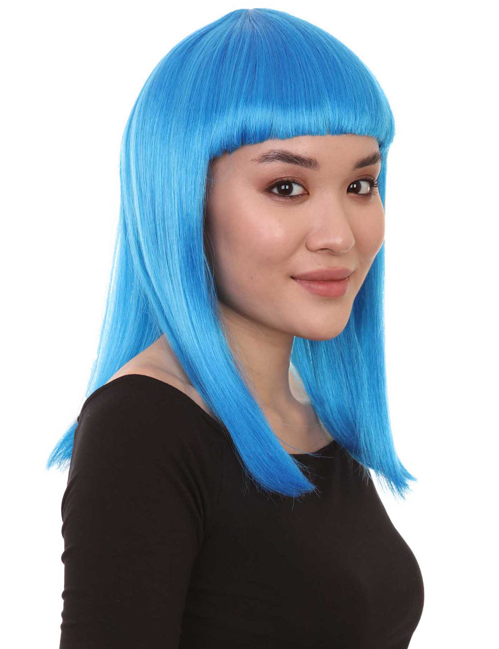 Wigs2you ハロウィン パーティー プレミアム レディース H-1376 簡単装着 快適フィット ブルーカラーウィッグ