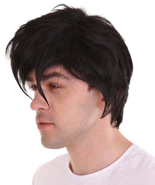 ハロウィンパーティープレミアム H-2180 ブラックエモウィッグ 髪の革命 男性のウィッグの急増する人気