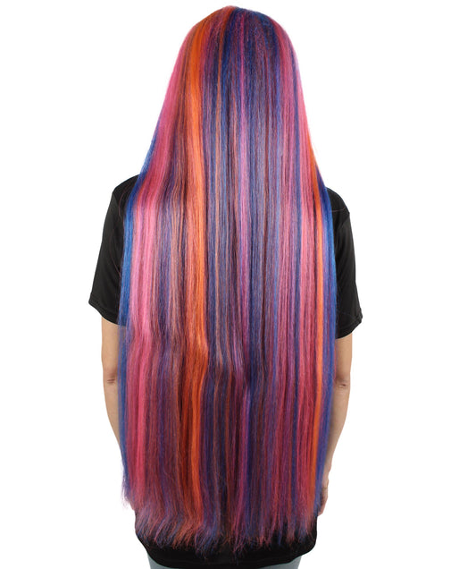女性 36インチ 超長いウィッグ ピンクオンブレ H-5379_27 バングなし コスプレ衣装の髪ウィッグ