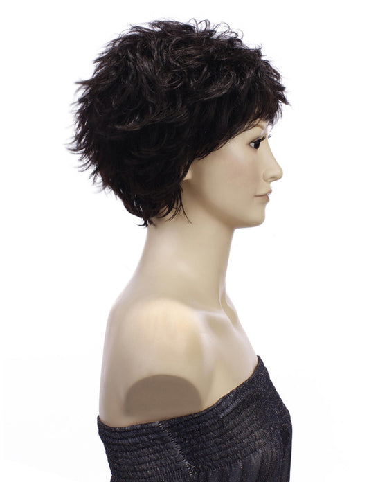 人毛100%!ストレートウィッグ。毛先を遊ばせると、華やかな印象に。 ウィッグネット付き HH-107