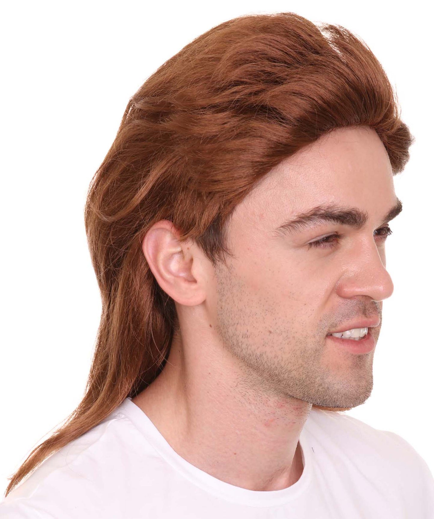Wigs2you ハロウィンパーティープレミアム H-2143 80年代ブラウンマレットウィッグ あなたのためにカスタマイズ 男性の髪の部分の調整プロセス