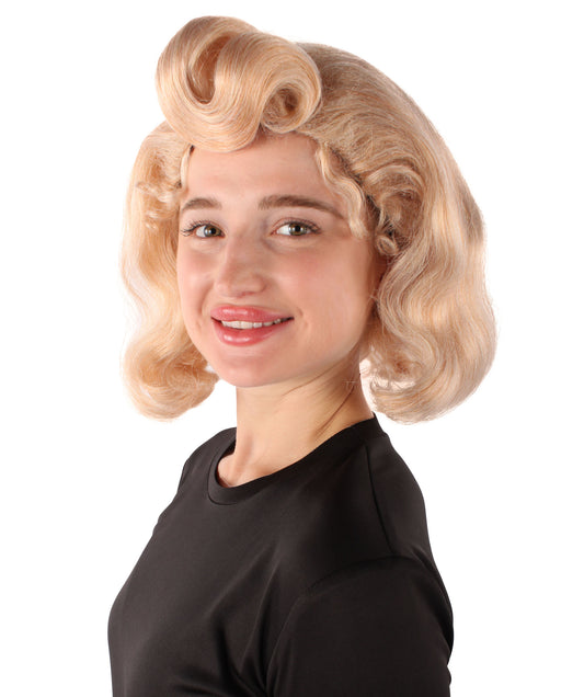 プレミアムレディースH-5924 カナディアンドラッグクイーン ミックスブロンドウィッグ ハロウィンに最適 難燃性合成繊維