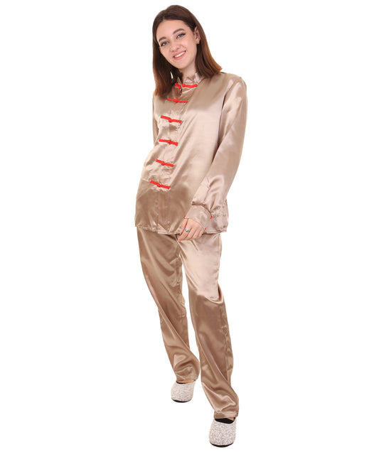 大人用ウィメンズ JCO-270_6 中国の伝統的なカンフー コッパーサテン 制服 コスプレ衣装