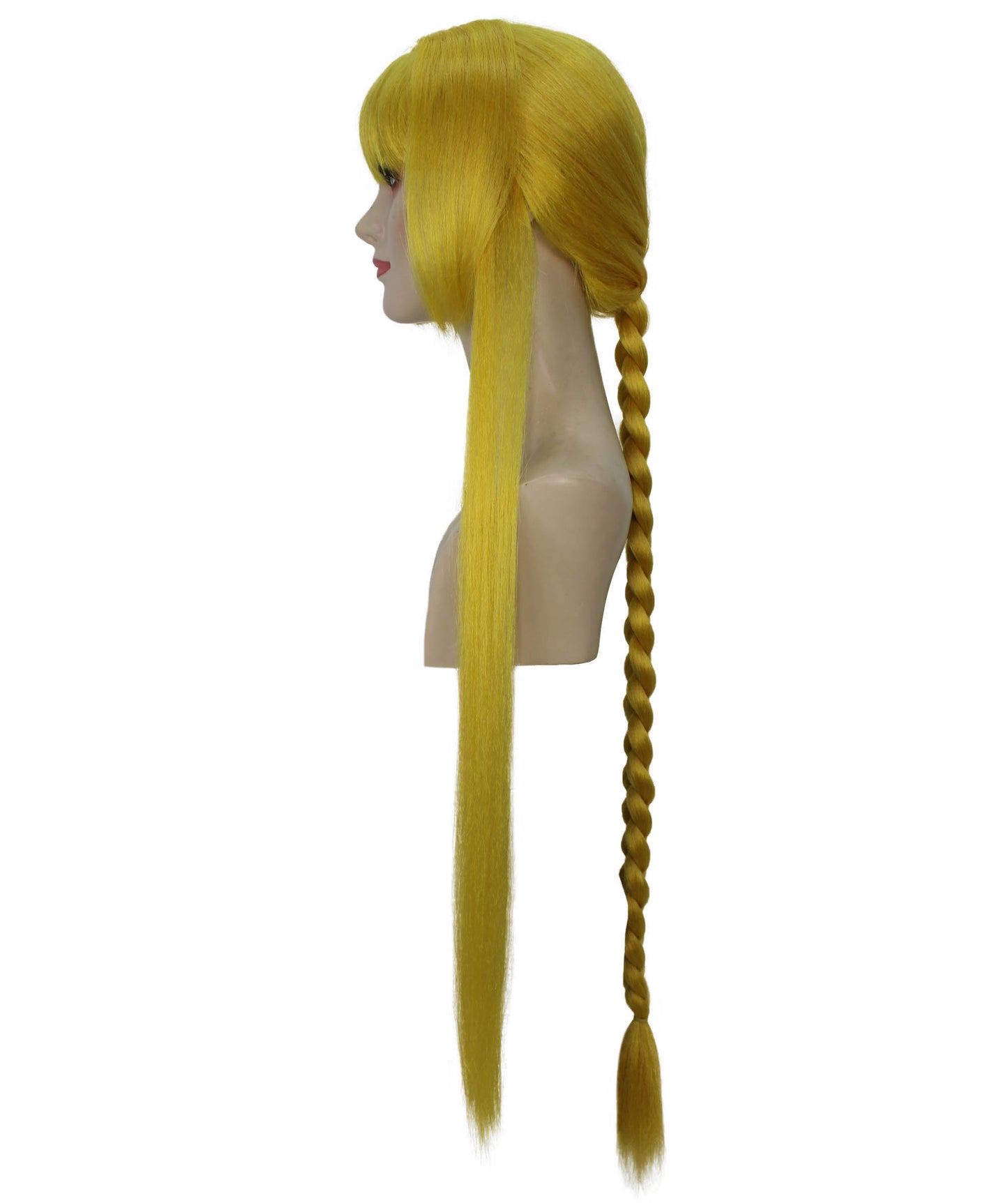 レディース H-5993 ロング ブロンド コスプレウィッグ ハロウィンに最適 難燃性合成繊維