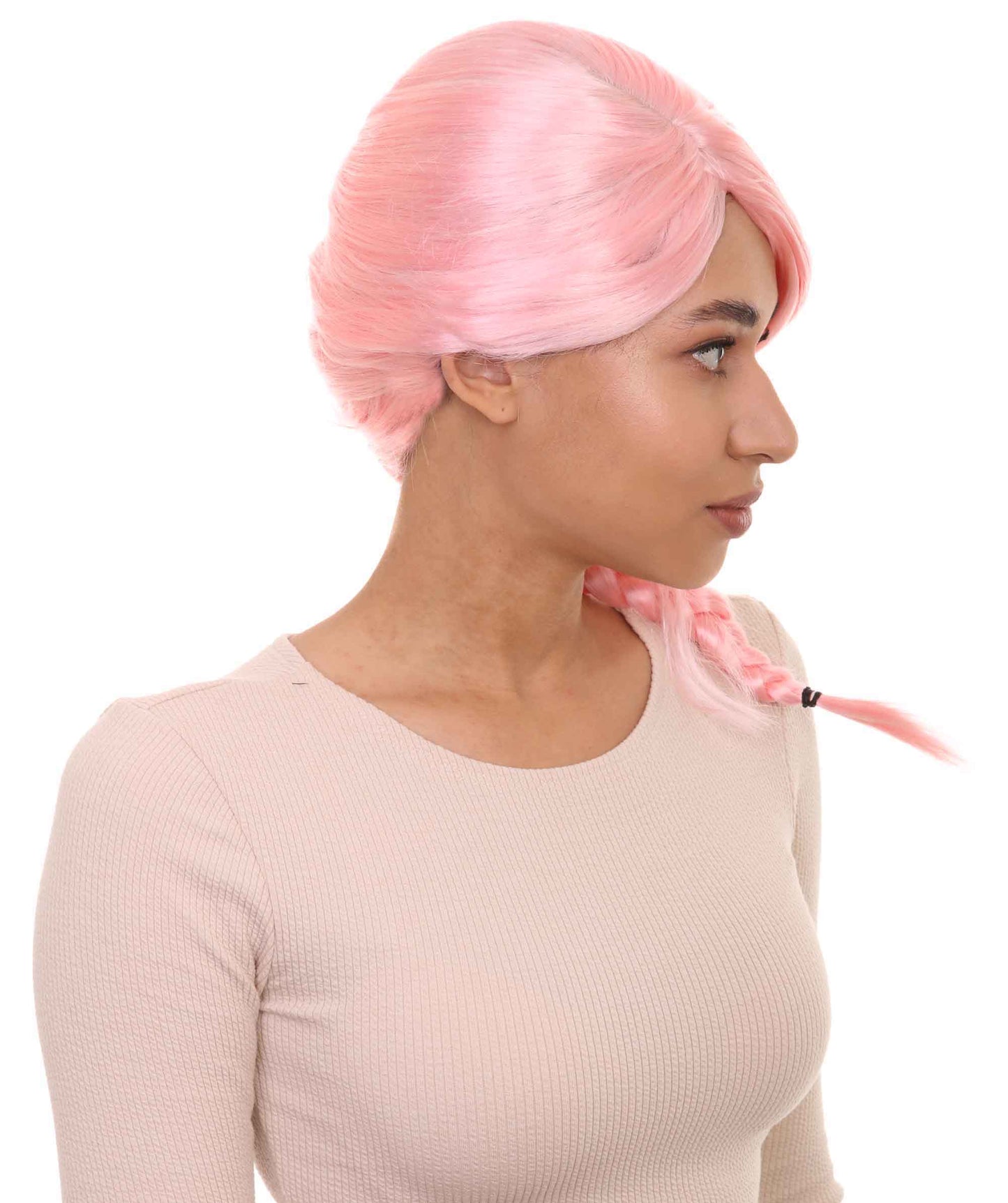 Wigs2you ハロウィン パーティー プレミアム レディース H-1173 とても快適な Lt ピンク編み込みウィッグ