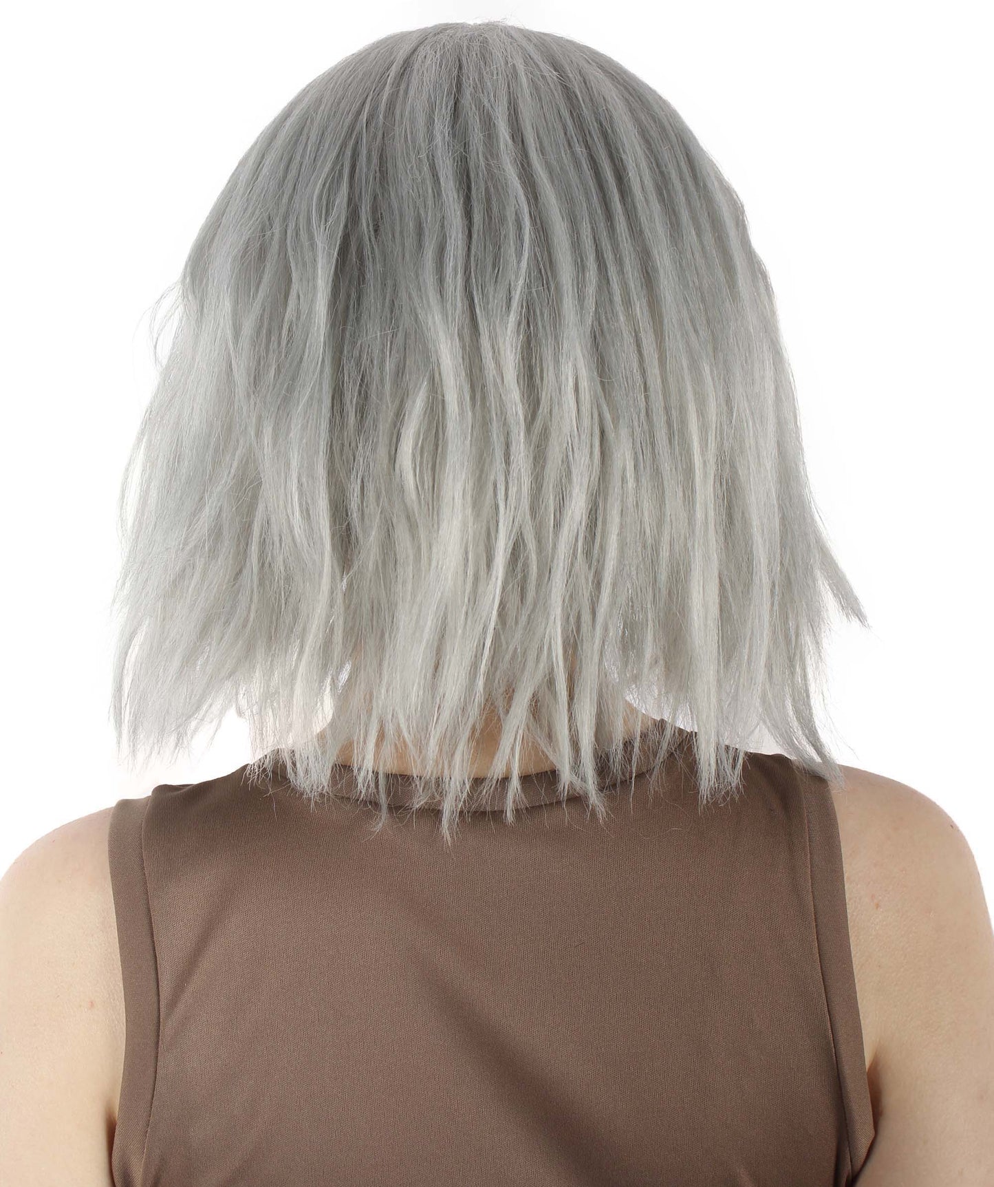 女性用ショルダーレングスバング波状コスプレウィッグ ダークグレー H-5229_17 ファンシースタイル プレミアムハロウィンパーティーウィッグコレクション