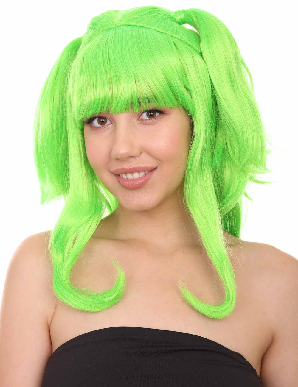Wigs2you ハロウィンパーティープレミアム レディース H-779 バナナエンジェルウィッグ ライムカラー