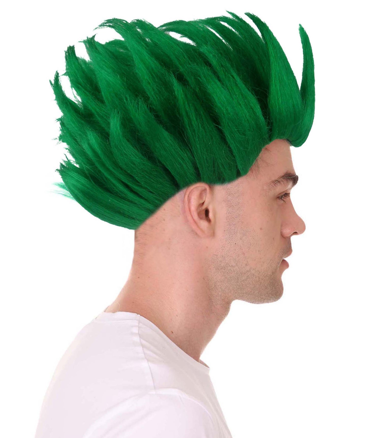 Wigs2you ハロウィンパーティープレミアム メンズ H-644 グリーンカラー スパイクウィッグ
