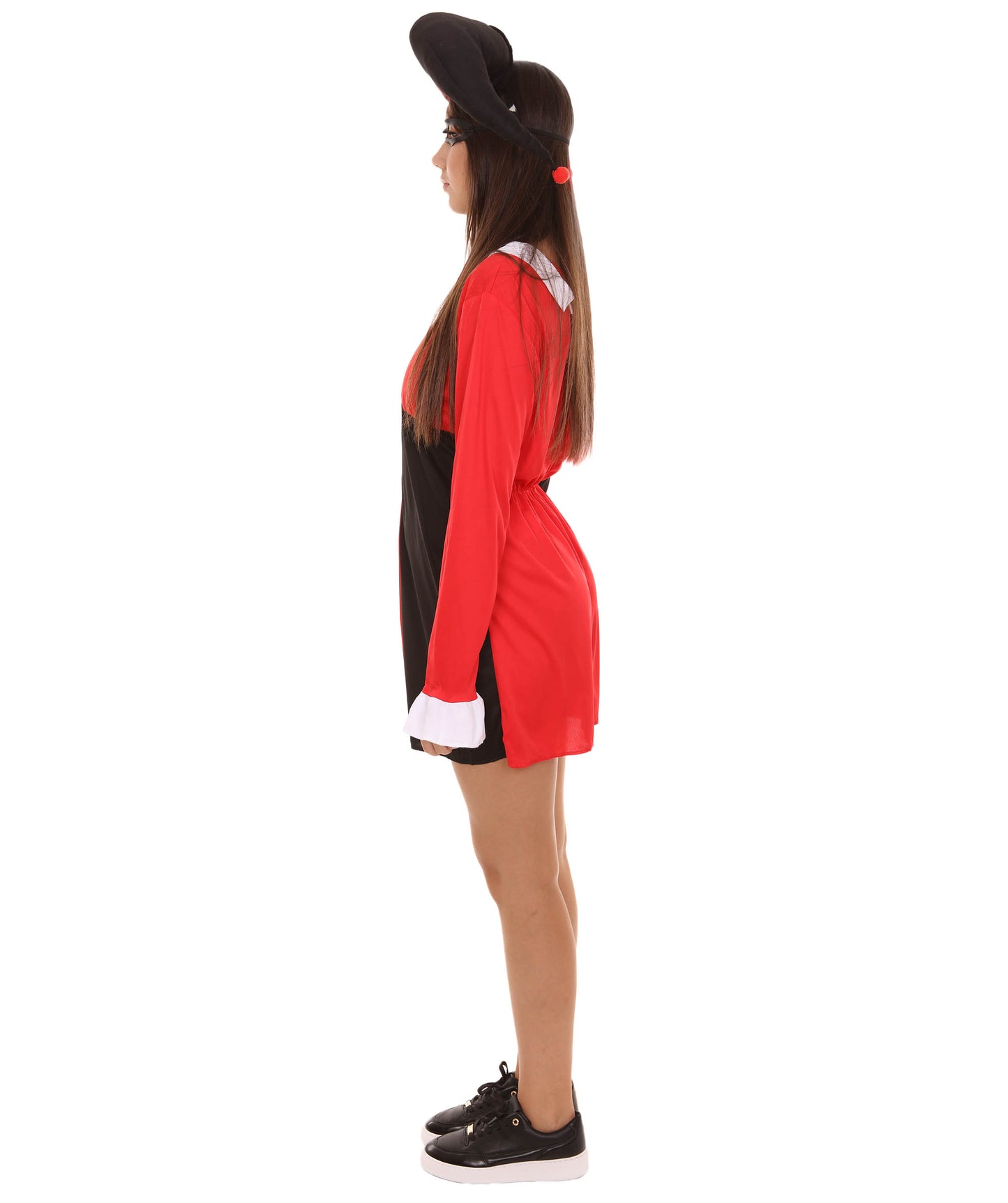 女性 JCP-138 のスペードポーカードレスコスチューム ブラックアンドレッド コスプレコスチューム