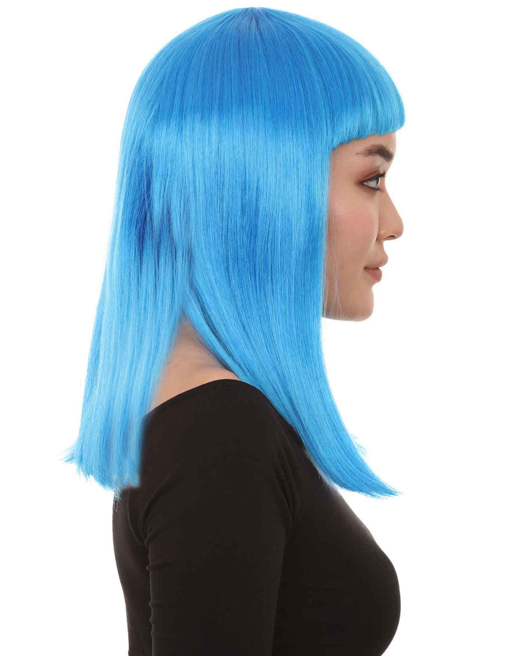 Wigs2you ハロウィン パーティー プレミアム レディース H-1376 簡単装着 快適フィット ブルーカラーウィッグ