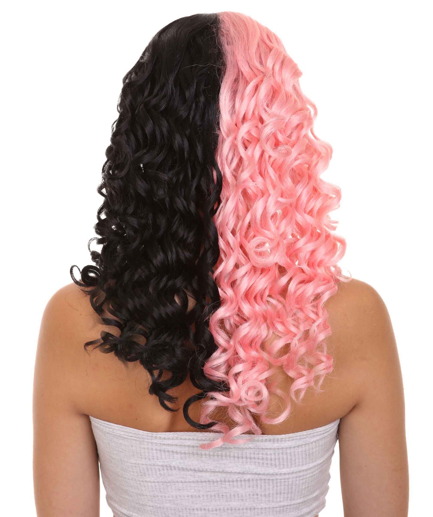 Wigs2youハロウィンパーティープレミアムレディースH-1873 着けやすい 非常に快適 限定!Melanie Martinezピンクと黒のコスプレウィッグ
