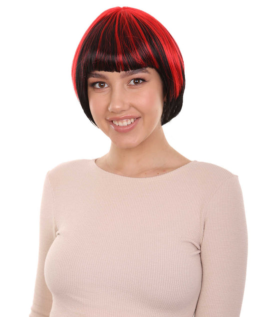 クワーキーボブレディースウィッグ H-2762 ファンシーハロウィンパーティープレミアムウィッグ 着用しやすい