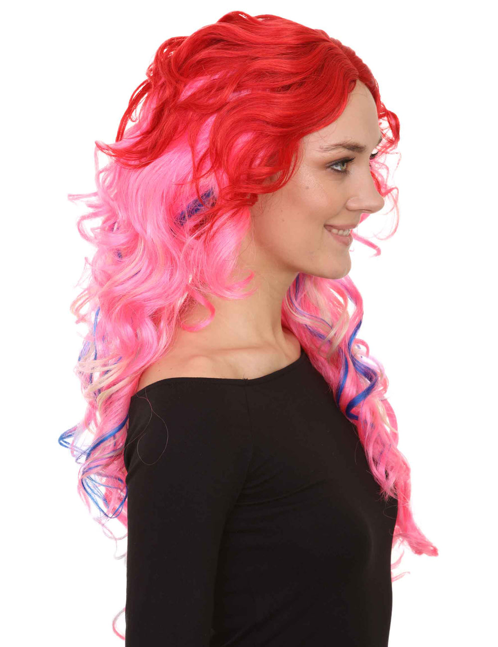 Wigs2you ハロウィンパーティー プレミアムレディース レッド ピンク シュガーアンドスパイスウィッグ H-377