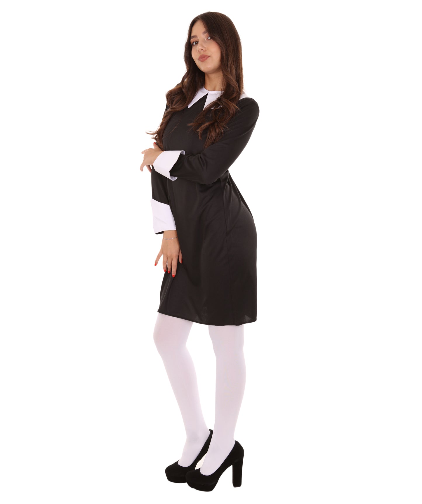 大人の女性用 JCO-354 ブラック コスプレコスチューム ハロウィンに最適 難燃性合成生地