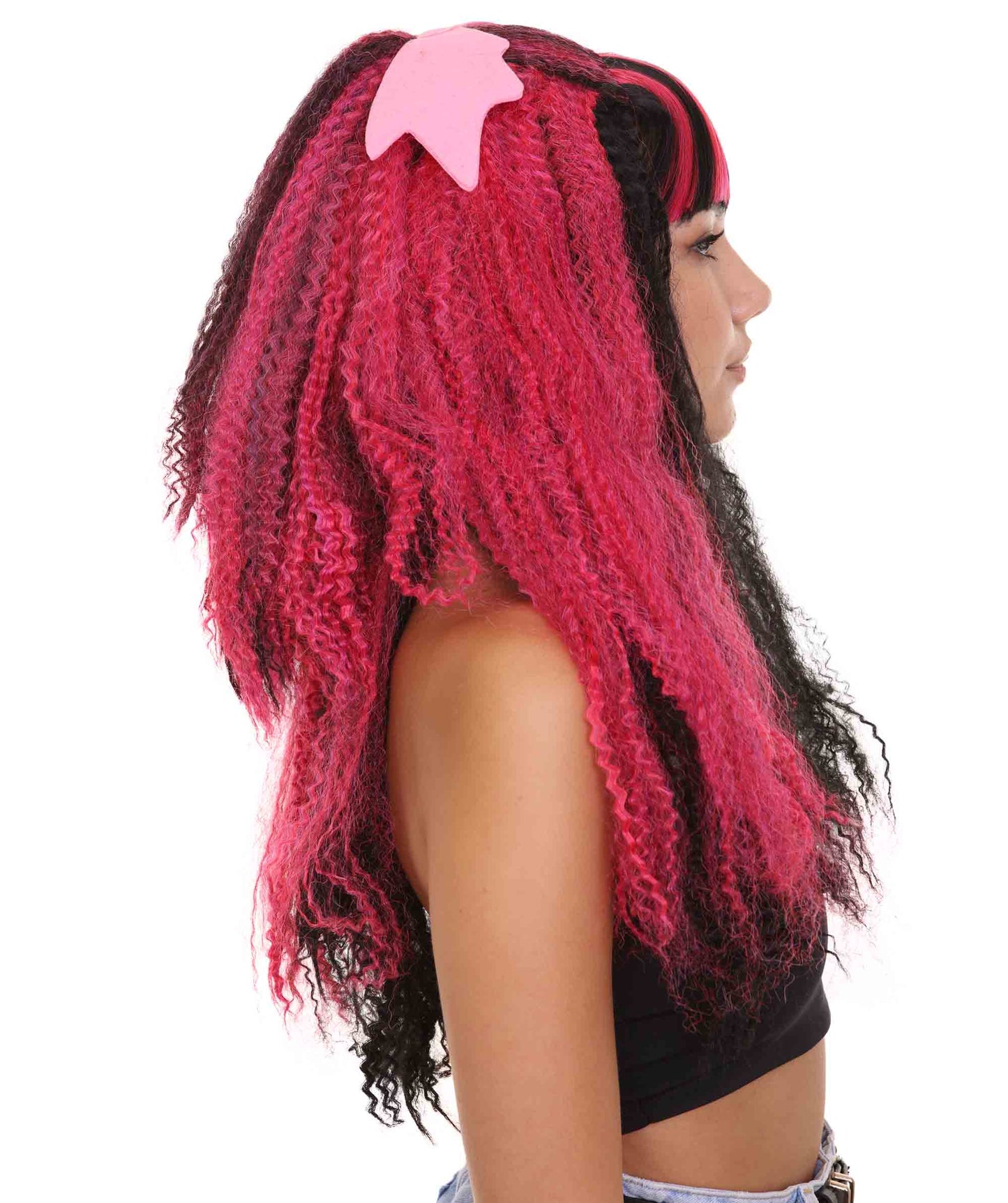 Wigs2youハロウィンパーティープレミアムレディースH-1870 着けやすい 非常に快適 新しいモンスターハイエレクトリファイドDraculauraコスプレウィッグ