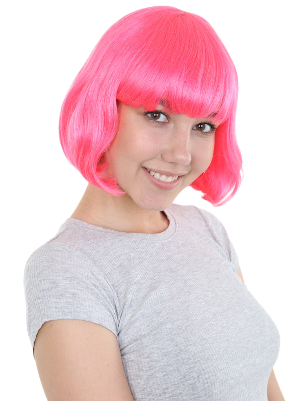 Wigs2you ハロウィンパーティープレミアムレディース H-563 ピンク "Lady Bob" ウィッグ