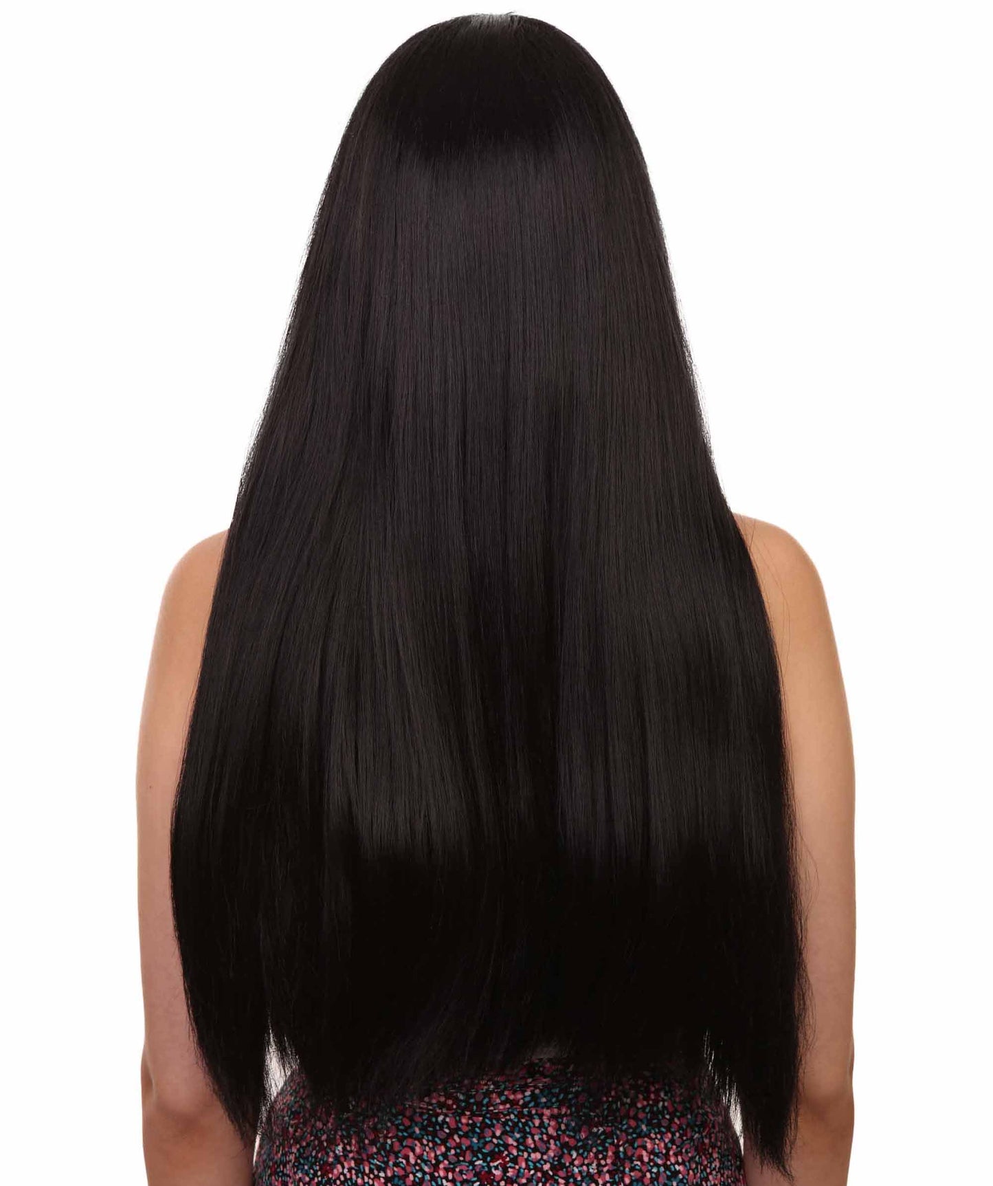 プレミアムハロウィンパーティー H-5374 女性用 アニメーションファミリーパーティーウィッチコスプレ レースフロントウィッグ ブラック