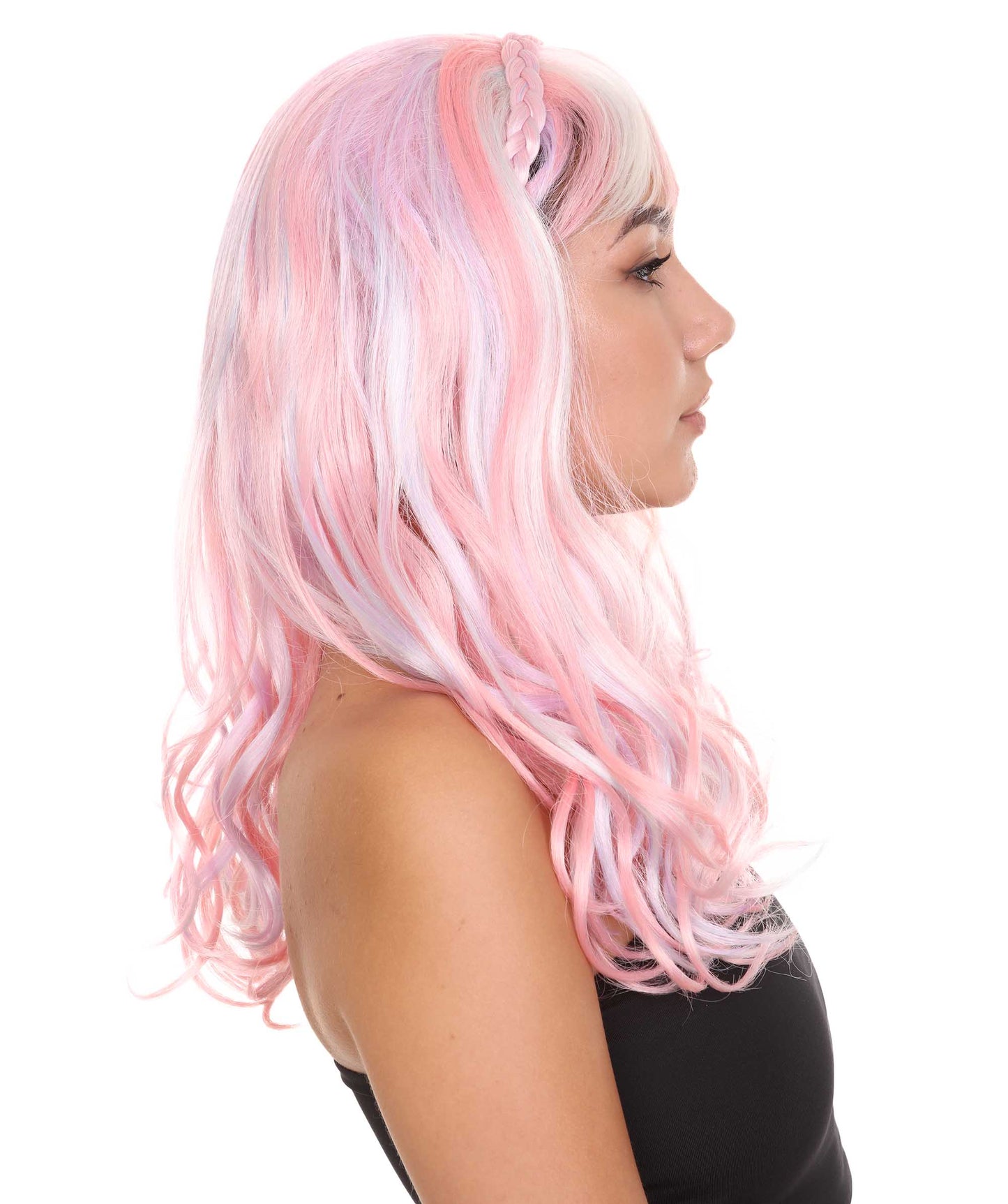 Wigs2you ハロウィンパーティ プレミアムレディース H-2052 着用しやすく とても快適 ピンクとパープルのオンブレウィッグ