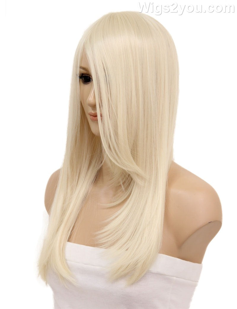 レディースファッション C-054 ロングストレート C-プラチナブロンド コスプレヒートスタイラブルウィッグ