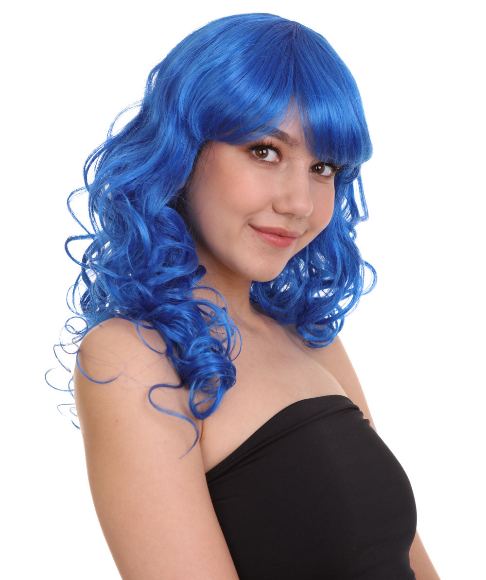 Wigs2you ハロウィンパーティープレミアムレディース H-1005 着用しやすい ベラウィッグ ダークブルー色