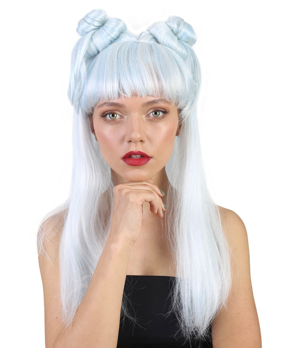 Wigs2you ハロウィン パーティー プレミアム レディース H-1203 快適なフィット感 ブルー アジアン プリンセス ウィッグ