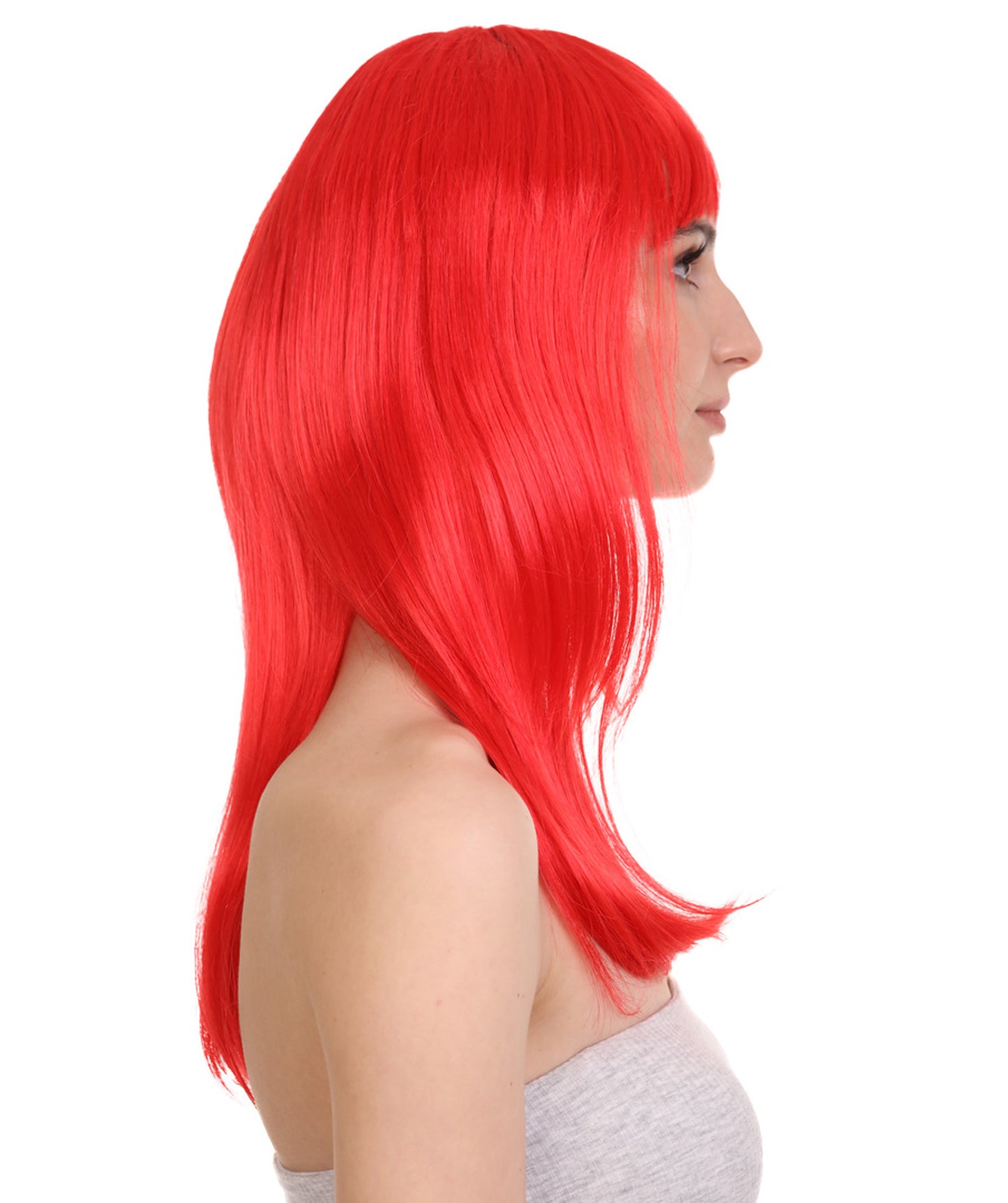 Wigs2you ハロウィンパーティープレミアムレディース H-1036 とても快適なグラマーグリーンウィッグ レッドカラー