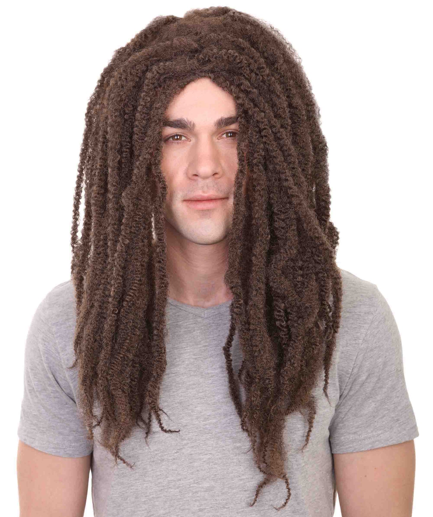 ハロウィンパーティープレミアム 大人の男性用 H-2196 ロングブラウンドレッドロックスタイルウィッグ 歴史的トレンドと未来の予測