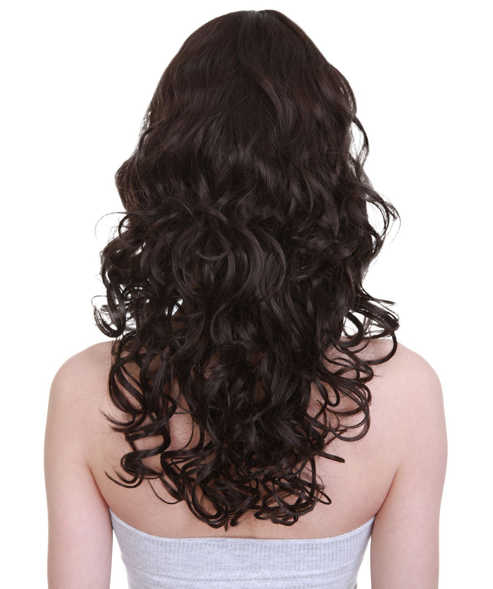 Wigs2you ハロウィンパーティープレミアム レディース H-1025 着用しやすい ベラウィッグ ダークブラウン色