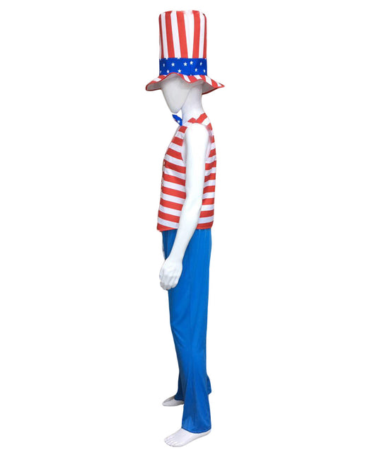 大人向け男性用 JCO-107 パトリオット マン キット 3ピース コスチューム パトリオティック マルチカラー コスプレ コスチューム
