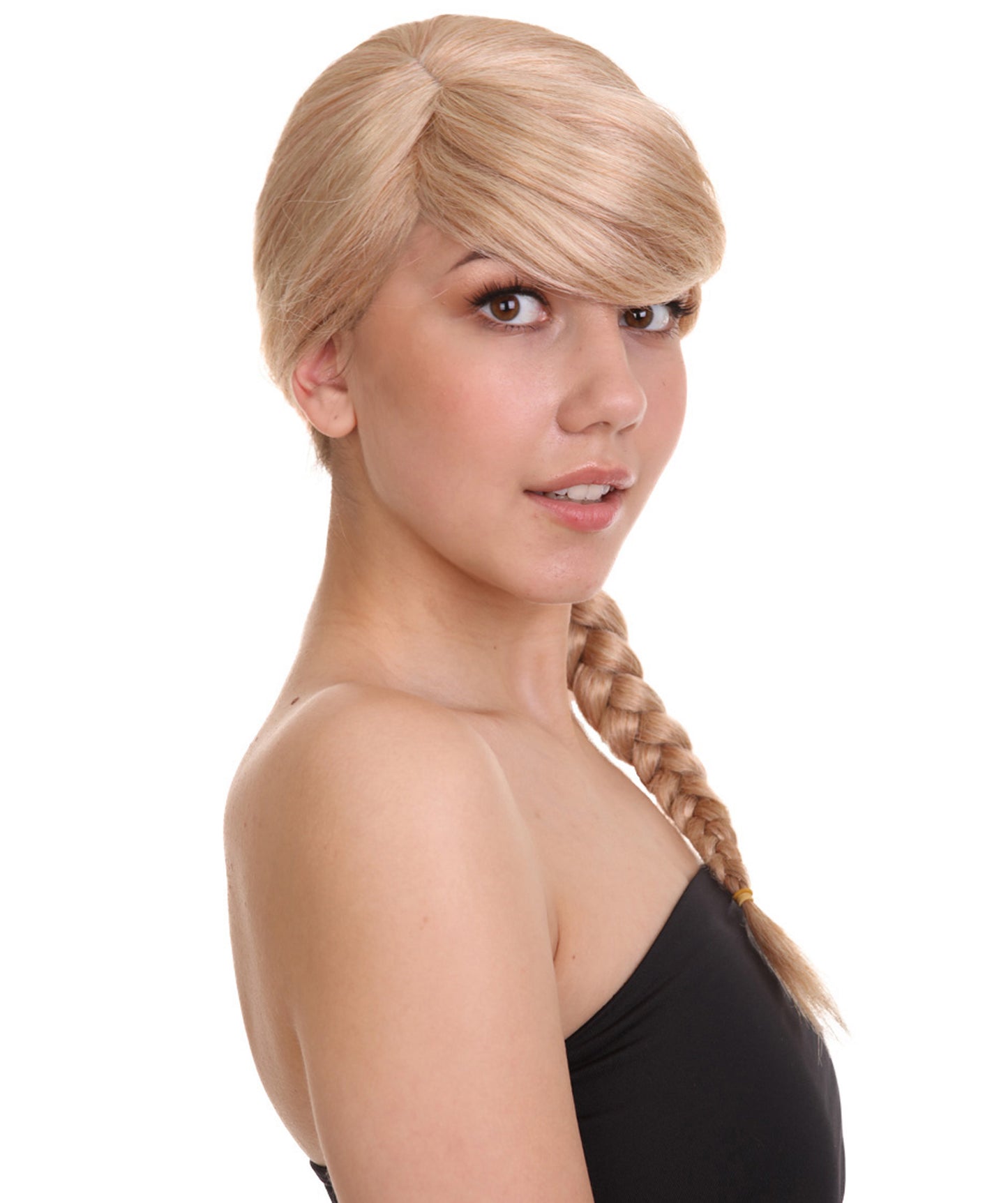 Wigs2you ハロウィン パーティー プレミアム レディース H-1179 快適なフィット感のゴールデン ブロンド編み込みウィッグ