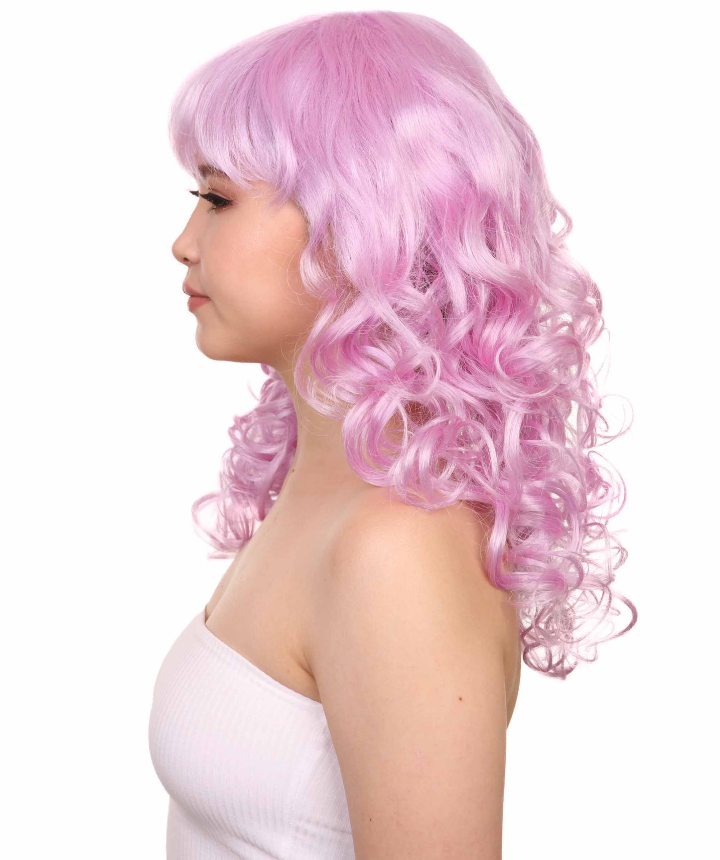 Wigs2you ハロウィンパーティー プレミアム レディース H-1008 着用しやすい ベラウィッグ パープル色