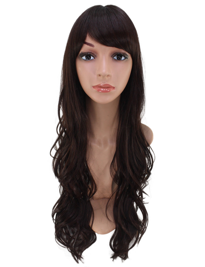 耐熱商品 ロングウィッグ ナチュラルウェーブで女の子らしいスタイルに 74cmで超ロング! ウィッグネット付き W-519