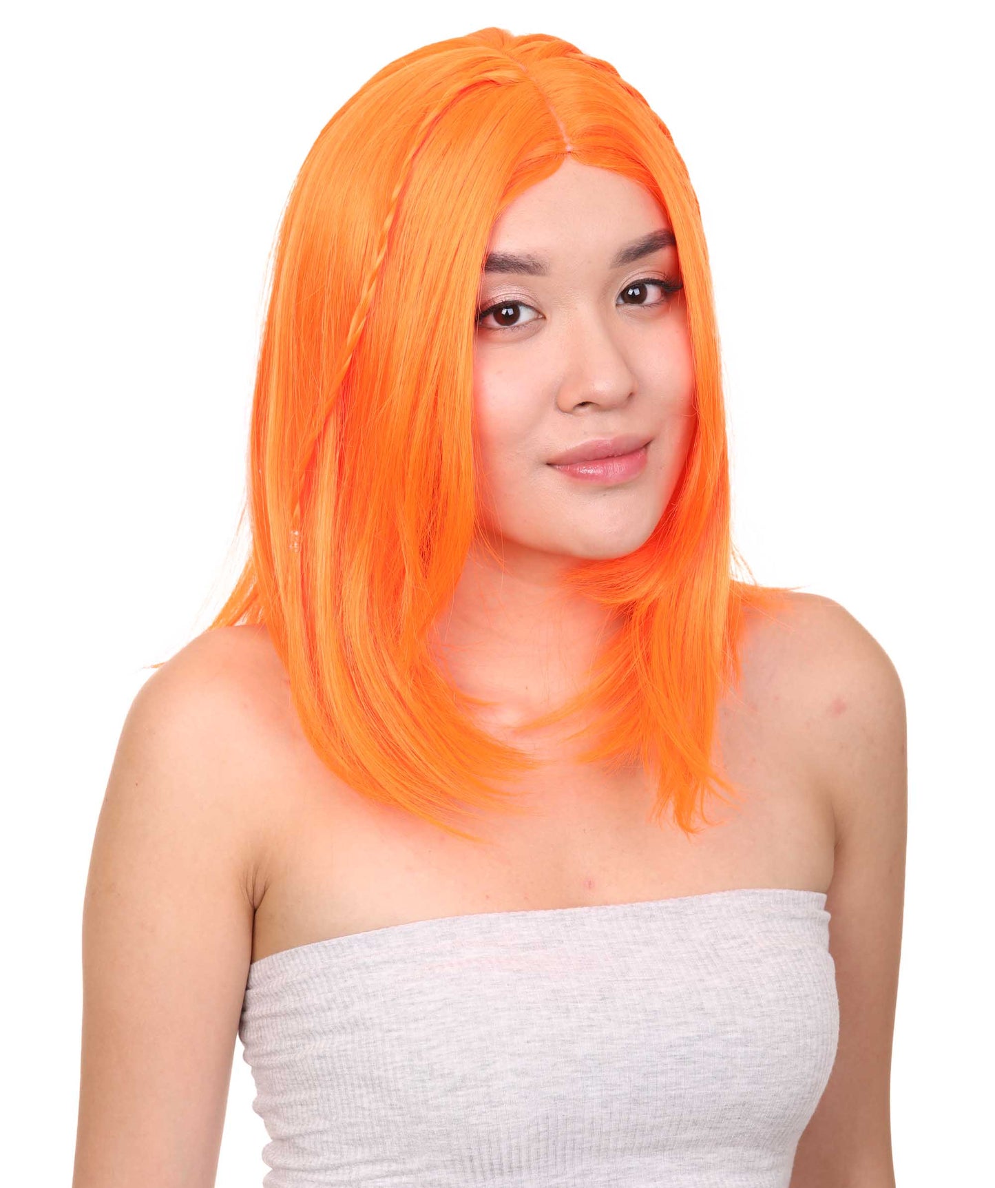 Wigs2you ハロウィンパーティープレミアム レディース H-924 スワンプクイーンウィッグ ネオンオレンジカラー