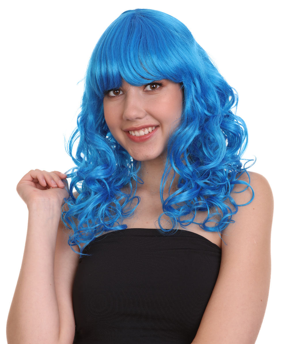 Wigs2you ハロウィンパーティープレミアムレディース H-1003 着用しやすい ベラウィッグ ロイヤルブルー色