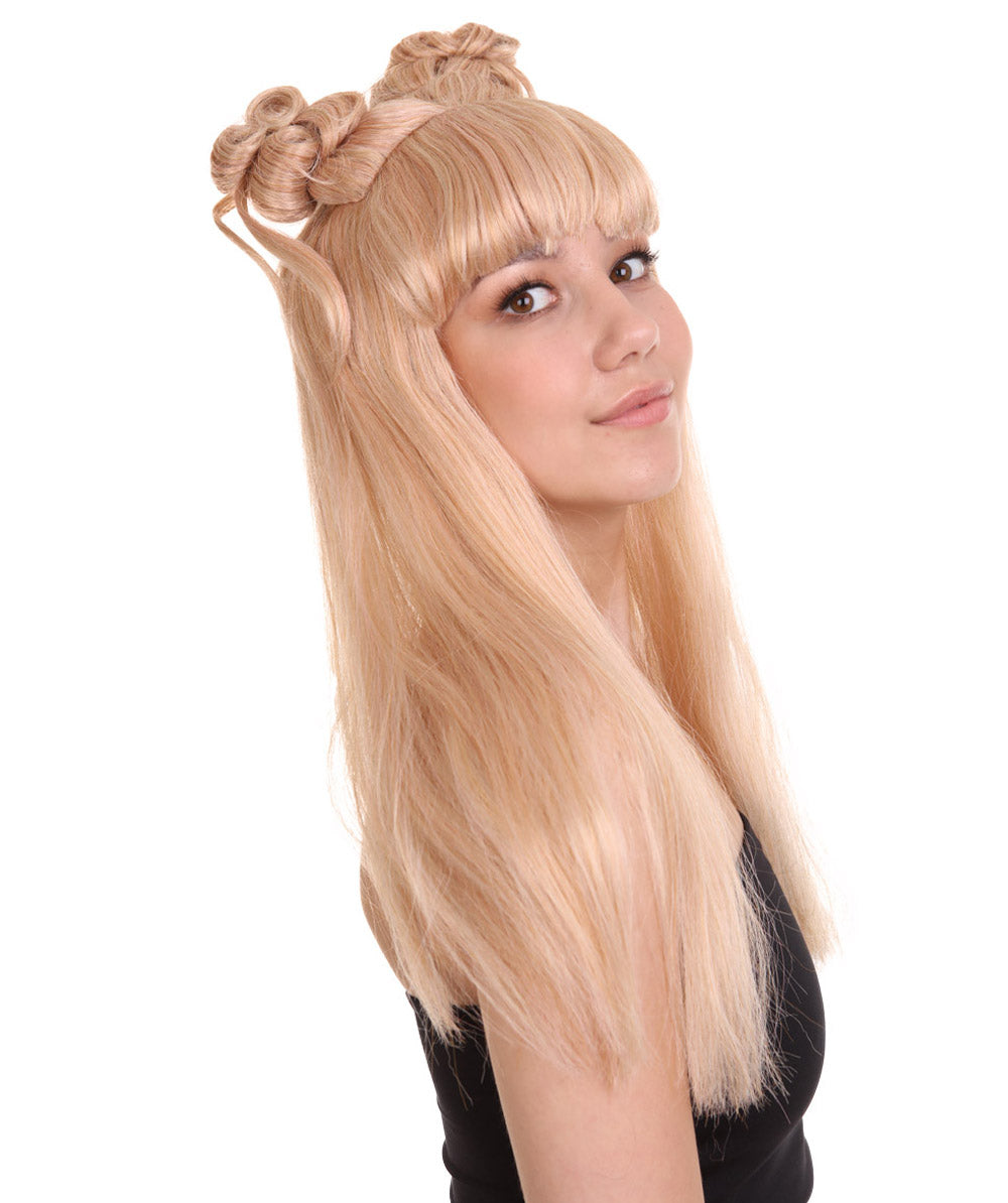 Wigs2you ハロウィン パーティー プレミアム レディース H-1216 快適なフィット感のゴールデン ブロンド アジアン プリンセス ウィッグ