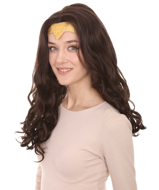ハロウィンパーティ プレミアム H-5086 女性用 TV映画キャラクター ブラウンロングウィッグ