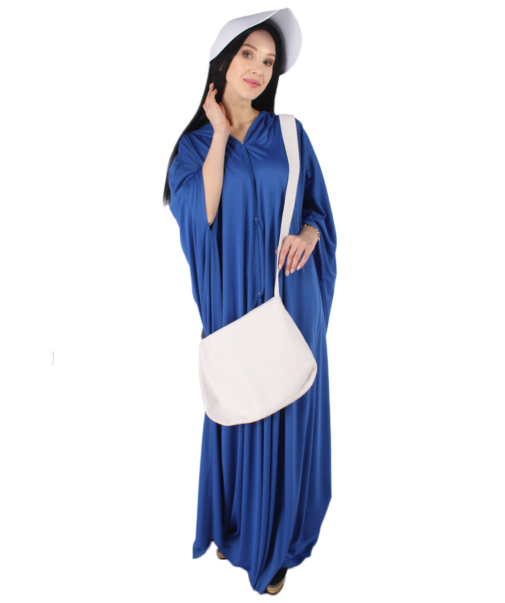 女性用 JCP-068_3 スカイブルー ローブ ハンドメイド コスプレ衣装とバッグ ボンネット付き