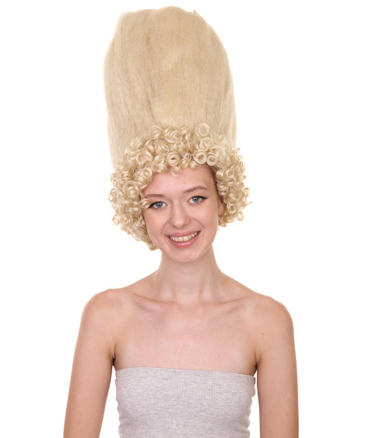 レディース ヴィクトリアンコロニアルビーハイブブロンドウィッグ H-4182 歴史的ウィッグ プレミアム通気性のキャップレスキャップ